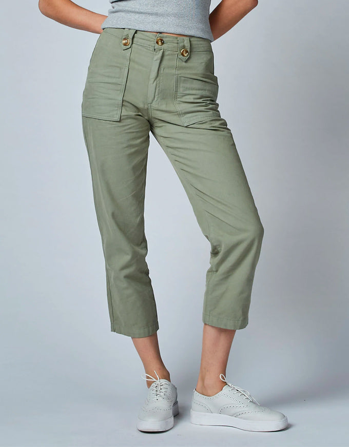 Stella Canvas Trousers Oil Green