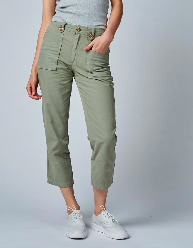 Stella Canvas Trousers Oil Green