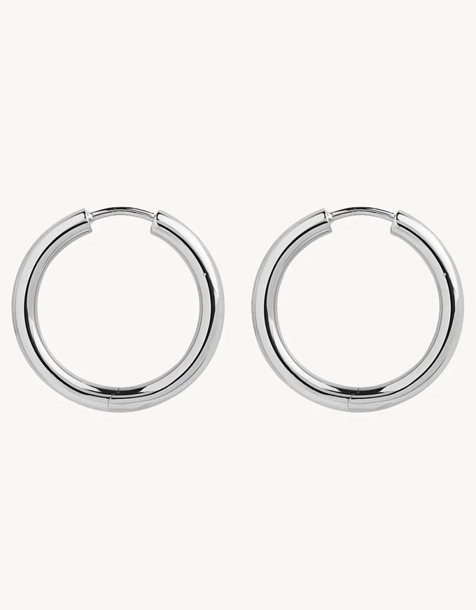 Subtle Silver Huggies