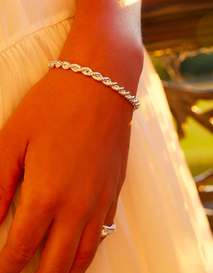 Twine Silver Chain Bracelet