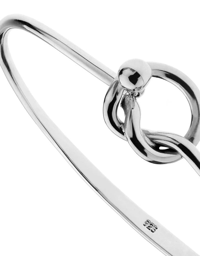 You're My Love Knot Sterling Silver Bangle