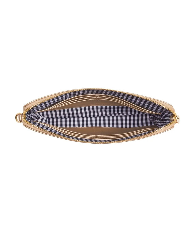 The Bowery Wallet is so much more than just a wallet! With its detachable and adjustable strap, this piece can be used as a clutch, shoulder bag or cross body bag!