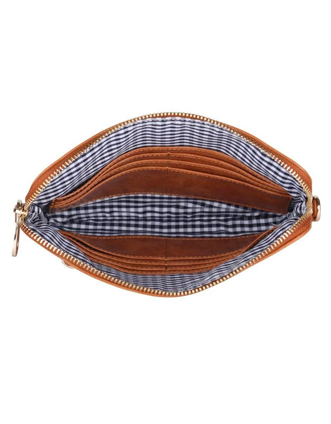 The Bowery Wallet is so much more than just a wallet! With its detachable and adjustable strap, this piece can be used as a clutch, shoulder bag or cross body bag!