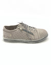 Cabello EG17 - Taupe.  An easy everyday sneaker style, with pin-punched upper, laces and a zip feature.