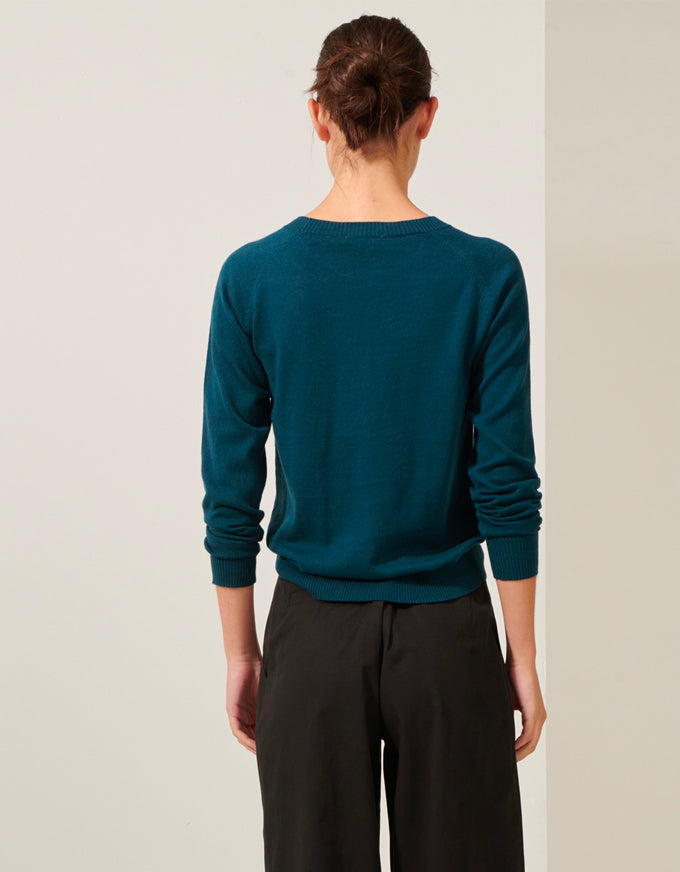 The Calamity Crew Neck in Plain Teal, from POL.