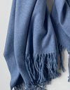The Cashmere Scarf in Blizzard Blue