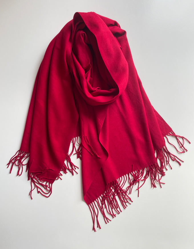 Cashmere Scarf Red