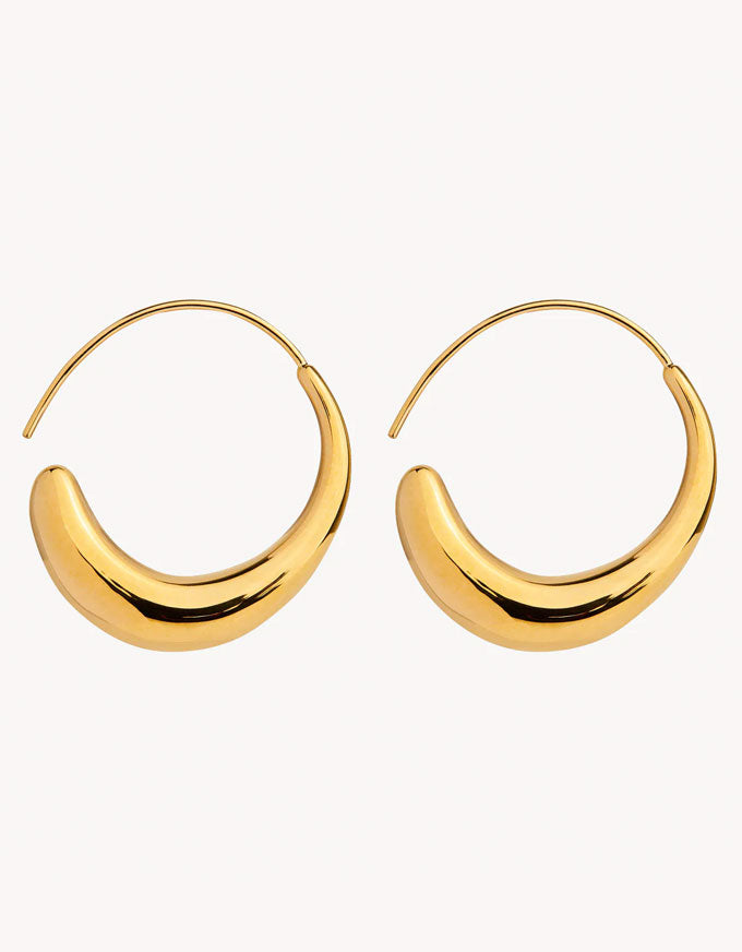 Flow Yellow Gold Earring