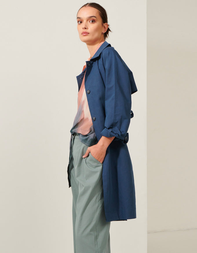 The Focus Trench Coat in Teal, from POL.