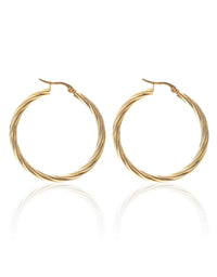 Get Twisted Hoop Earrings Gold