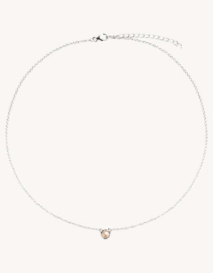 Heavenly Pearl Silver Necklace