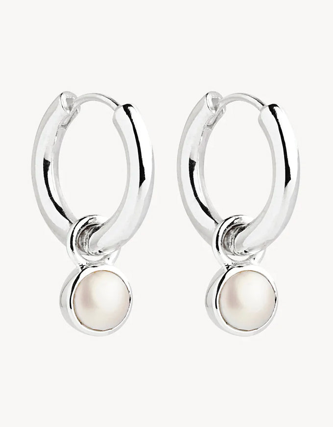 Heavenly Pearl Earrings Silver