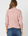 The Military Denim Jacket in Pink, from Threadz.