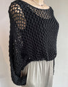 Net Knit Top One Size Black