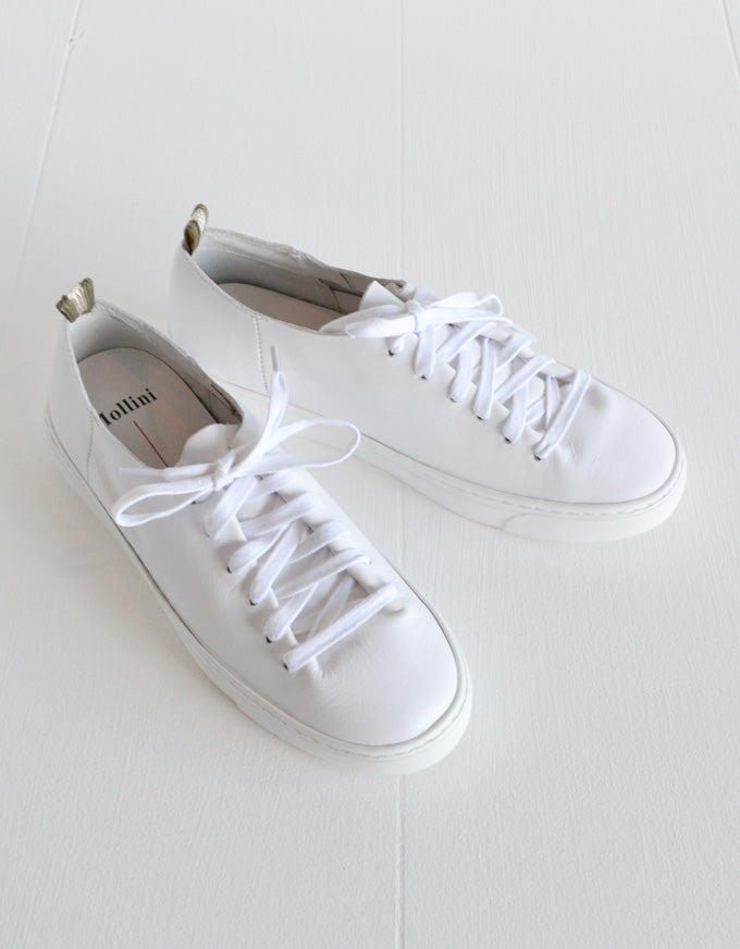 The Orphic White Leather Sneakers.