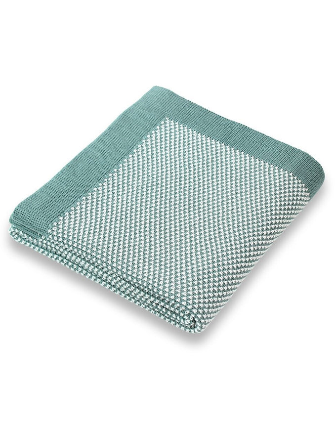 Pixie Waffle Knit Cot Blanket Sage