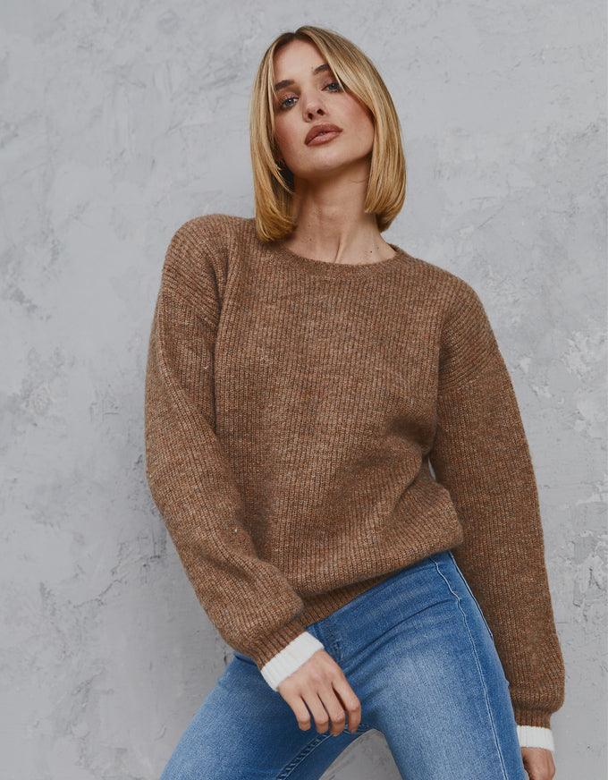 The Reese Kid Mohair Knit in Walnut, from Birds Of A Feather Couture.