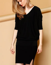 The Batwing Reversible Dress in Black.