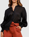 The Staycation Blouse in Black.