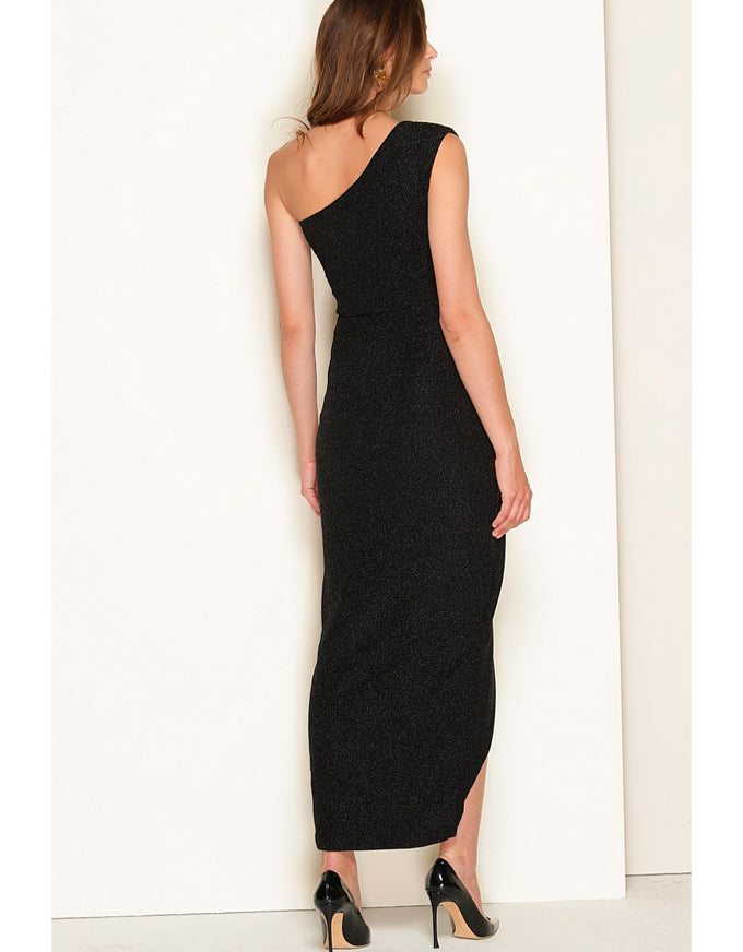 Valedictory Maxi Dress Black Lurex