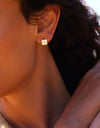 Weave Silver Stud Earrings