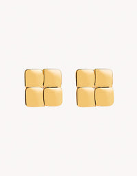 Weave Yellow Gold Stud Earrings
